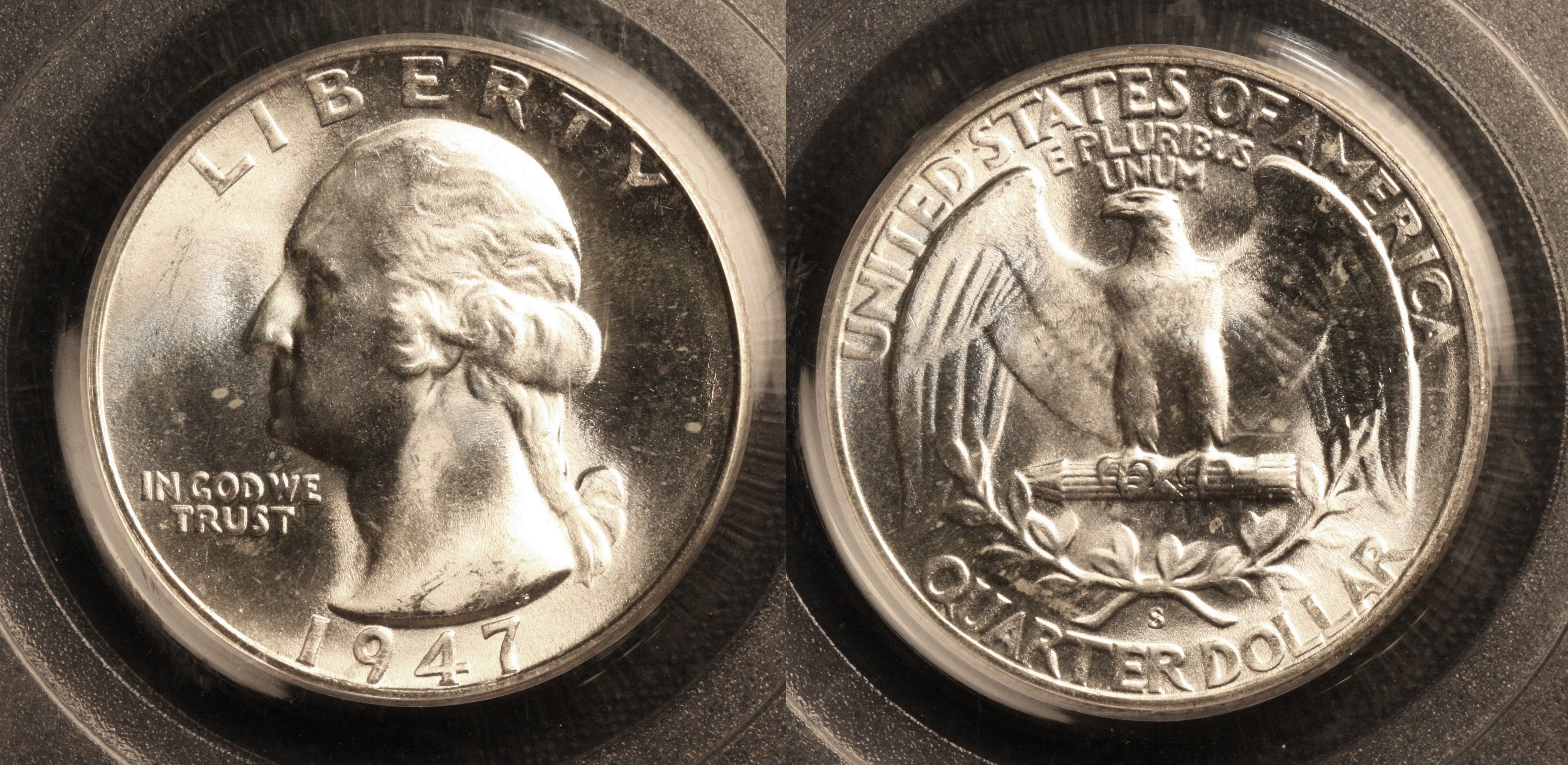 1947-S Washington Quarter PCGS MS-65 #d camera