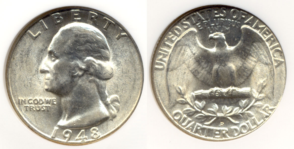 1948-D Washington Quarter NGC MS-66