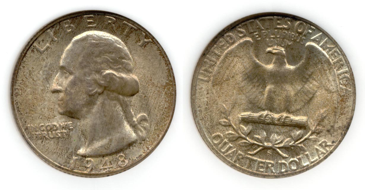 1948-S Washington Quarter ANACS MS-62