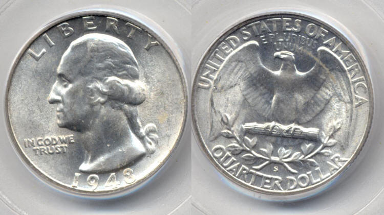 1948-S Washington Quarter PCGS MS-65 #a small