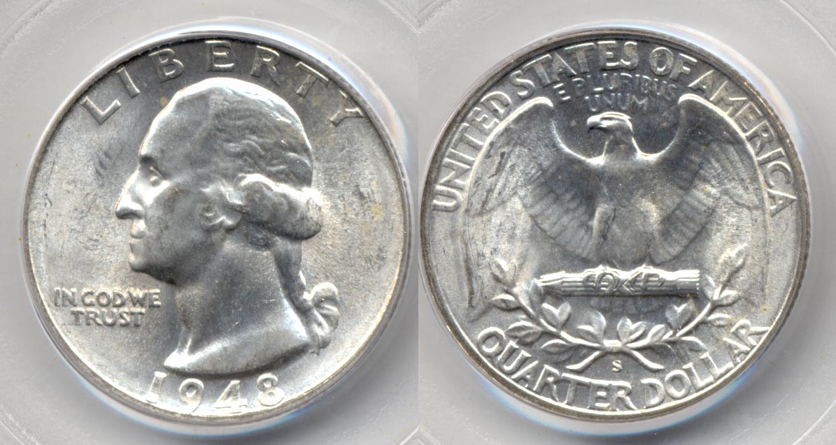 1948-S Washington Quarter PCGS MS-65 b