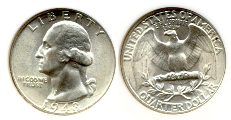 1948 Washington Quarter NGC MS-66 small