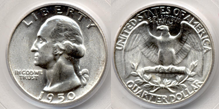 1950 Washington Quarter PCGS MS-65 #a small