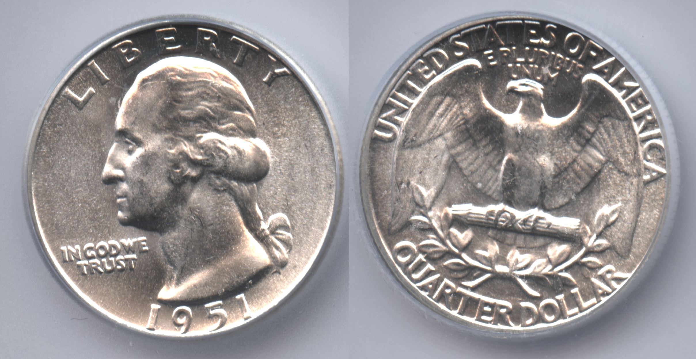 1951 Washington Quarter ICG MS-64