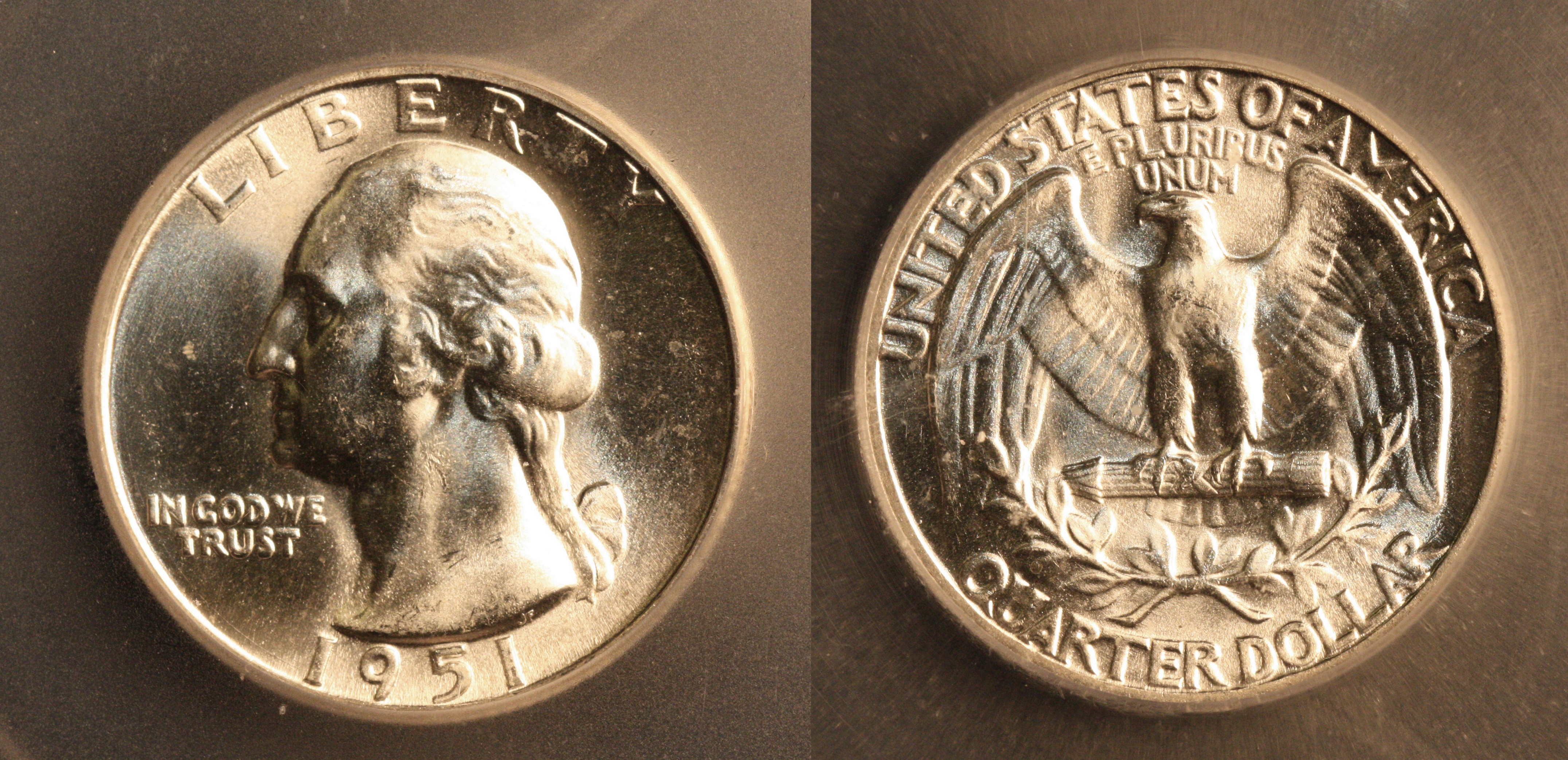 1951 Washington Quarter ICG MS-64 camera
