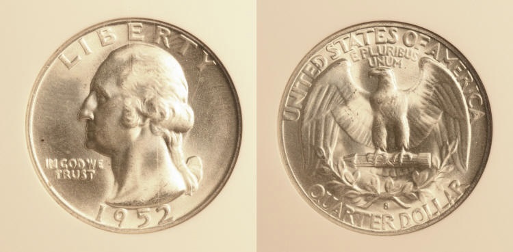 1952-S Washington Quarter NGC MS-66 camera small
