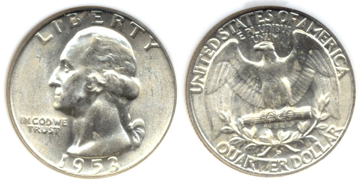 1953-D Washington Quarter NGC MS-66