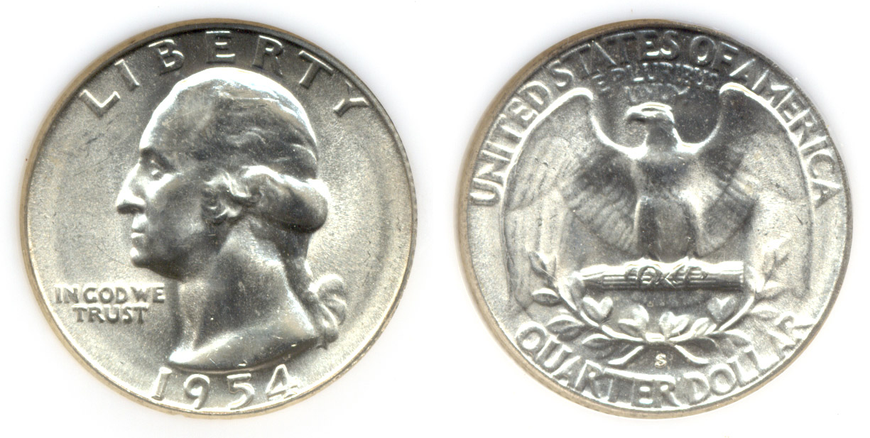 1954-S Washington Quarter NGC MS-66