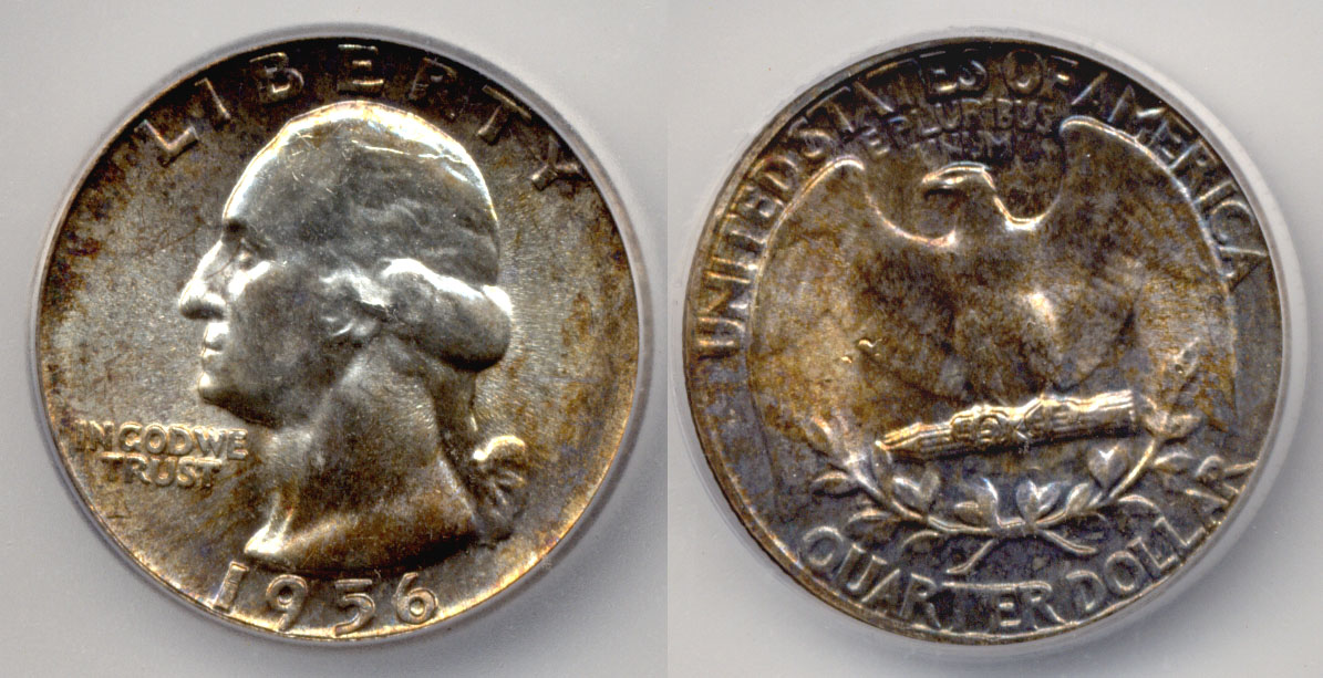 1956 Washington Quarter ICG MS-65