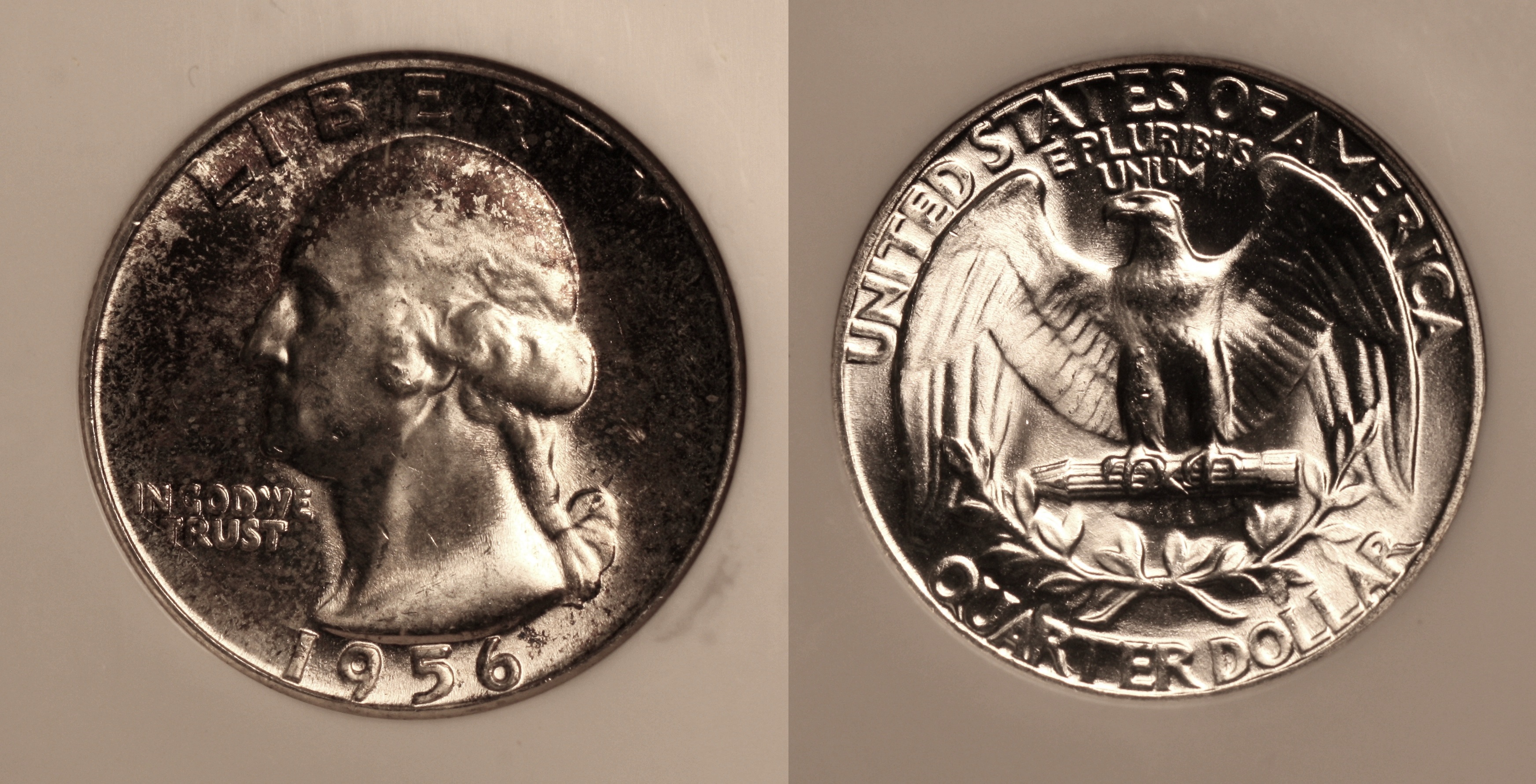 1956 Washington Quarter NGC MS-66 camera
