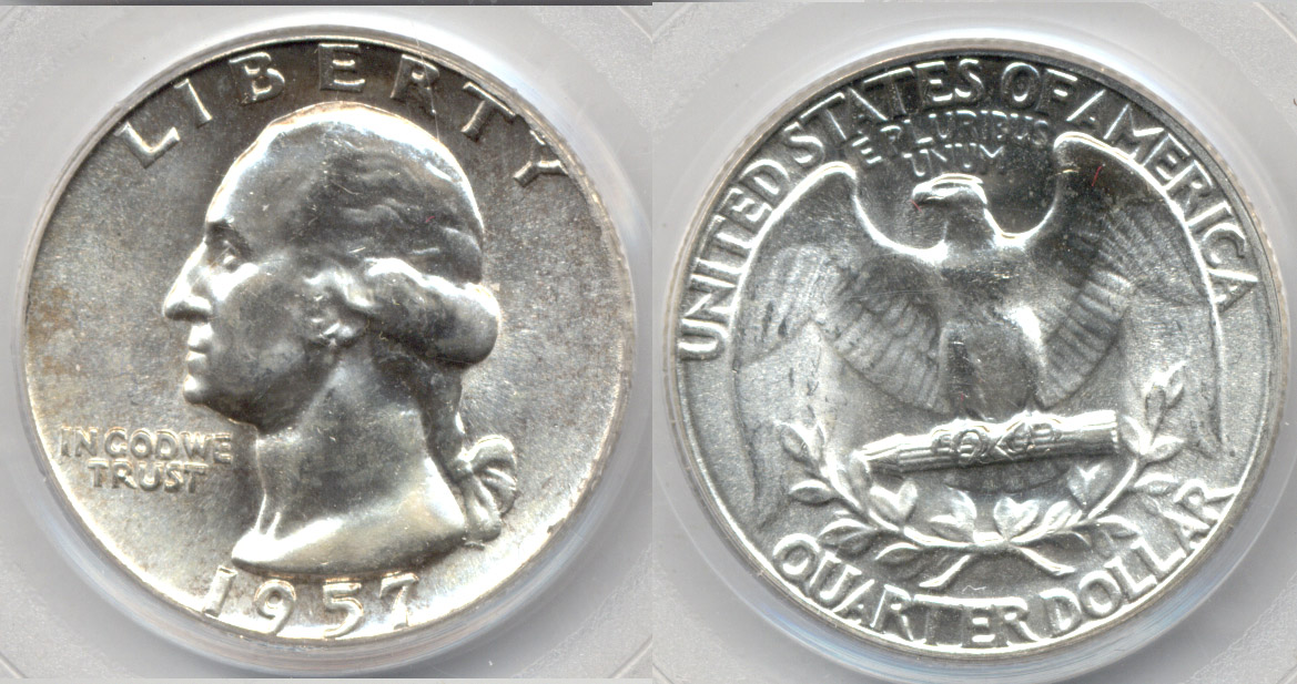 1957 Washington Quarter PCGS MS-65