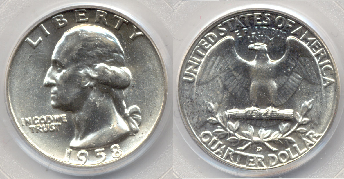 1958-D Washington Quarter PCGS MS-66