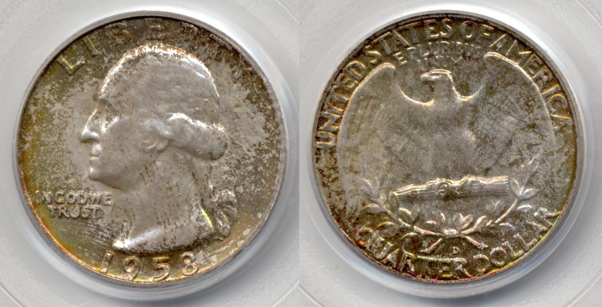 1958-D Washington Quarter PCGS MS-66 a