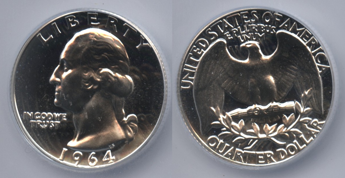1964 Washington Quarter ICG Proof-70