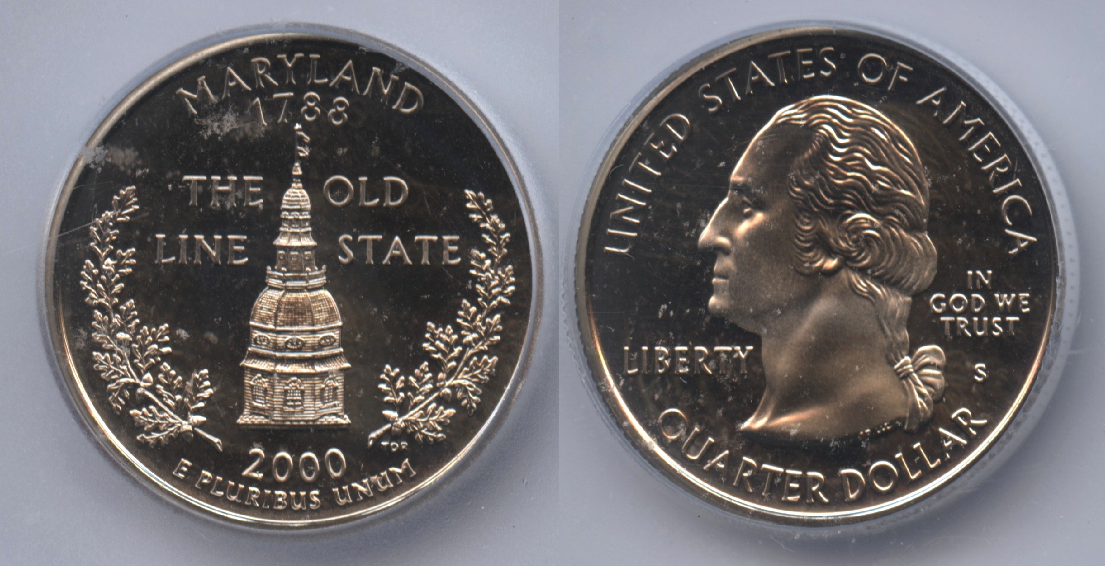 2000-S Maryland State Quarter ICG Deep Cameo Proof-69