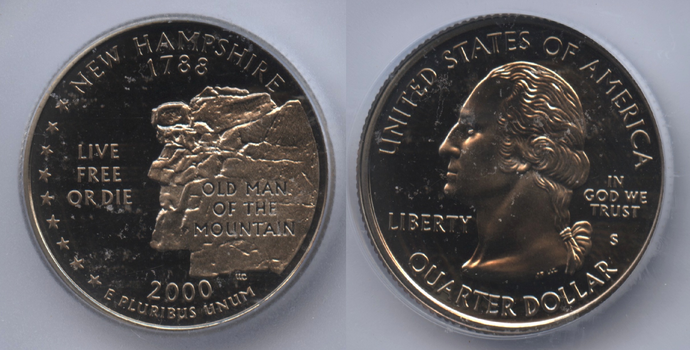 2000-S New Hampshire State Quarter ICG Deep Cameo Proof-69