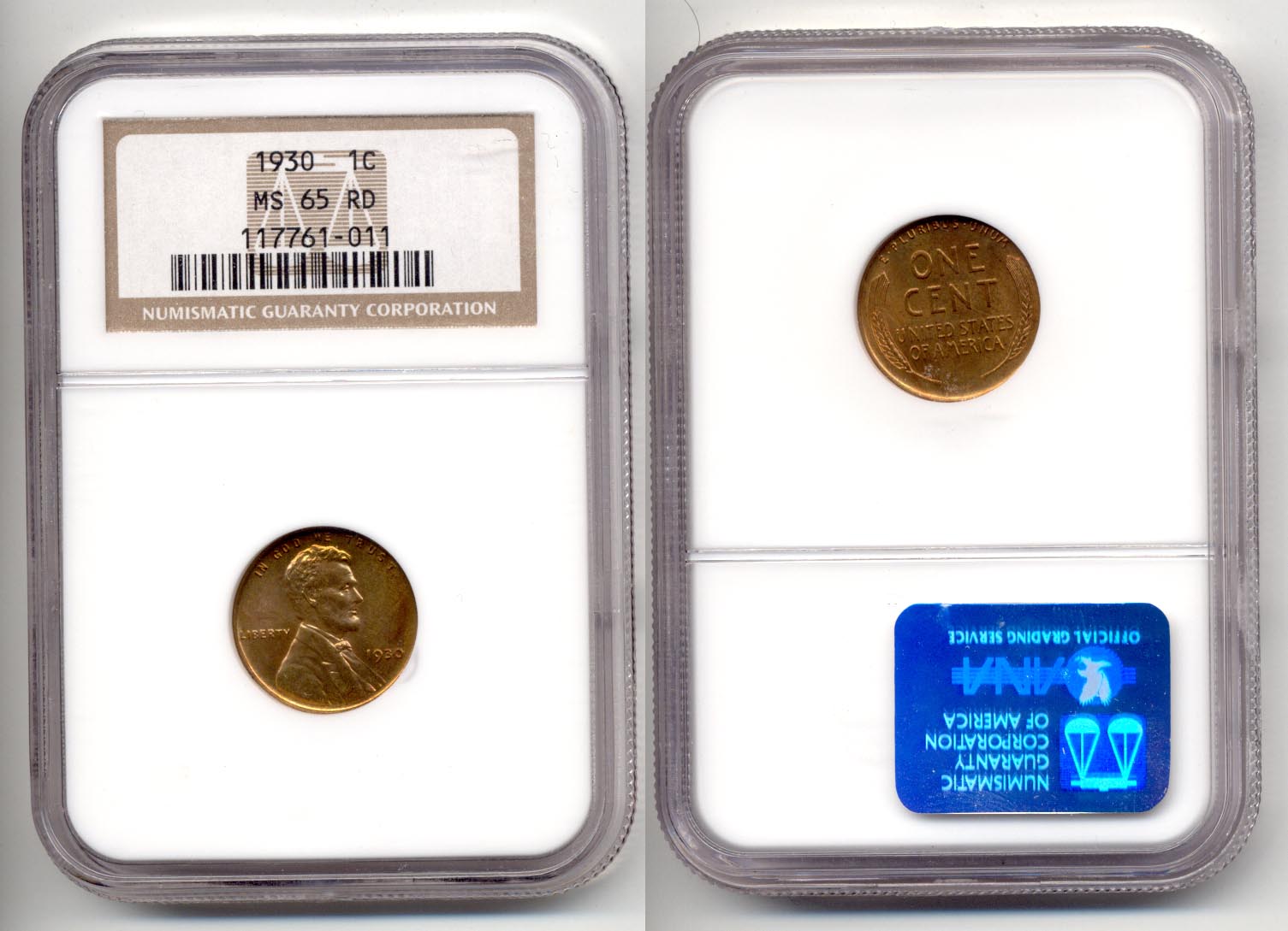 1930 Lincoln Cent NGC MS-65 Red