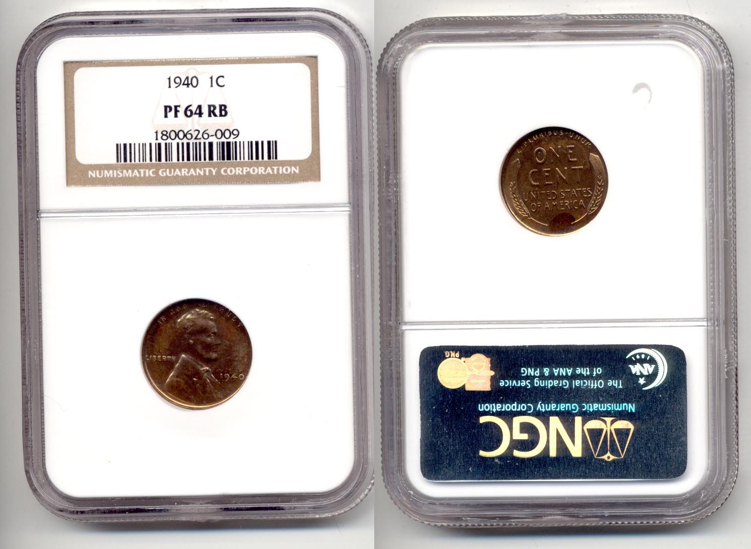 Lincoln Cent NGC Proof-64 Red Brown