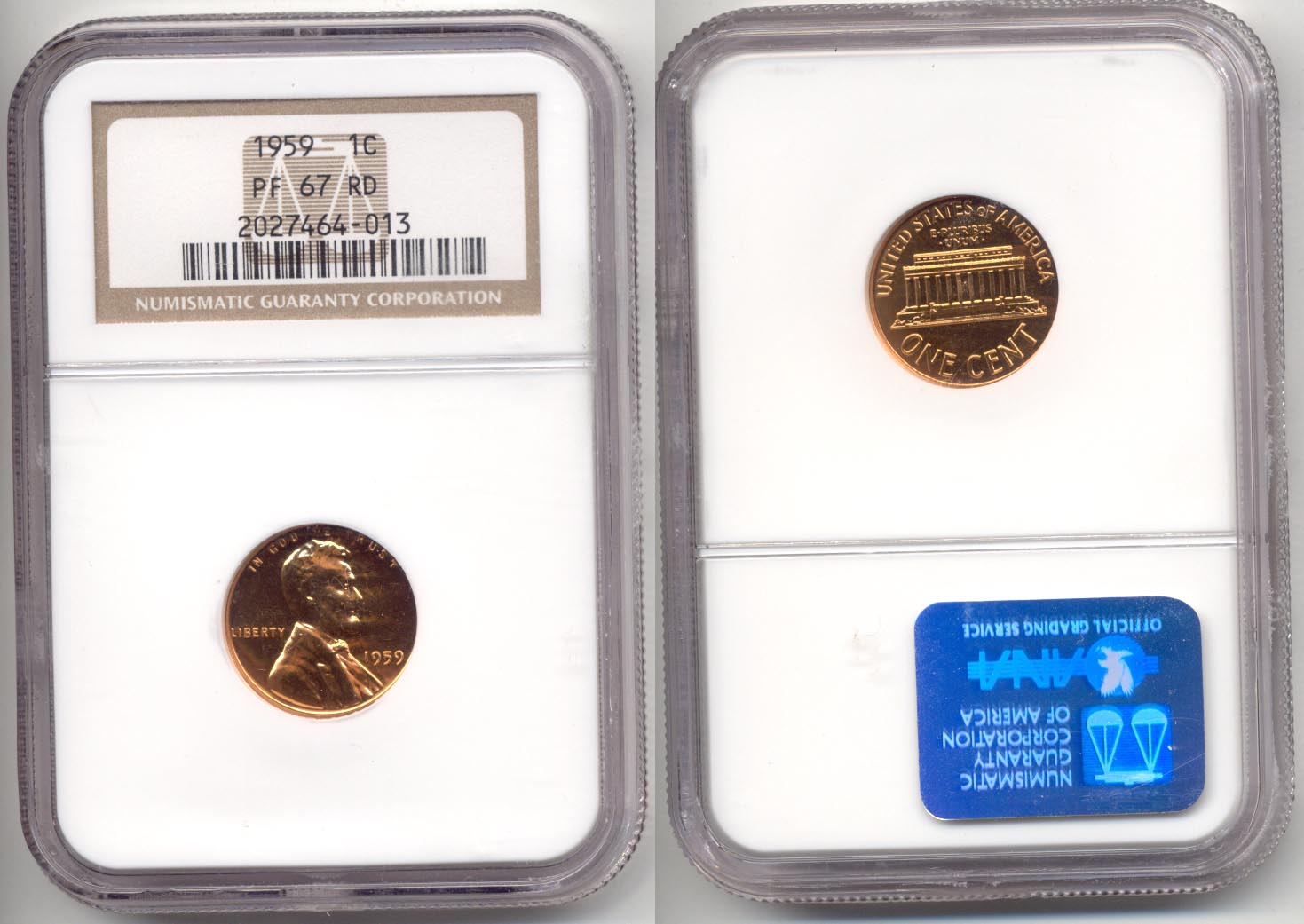 1959 Lincoln Cent NGC Proof-67 Red