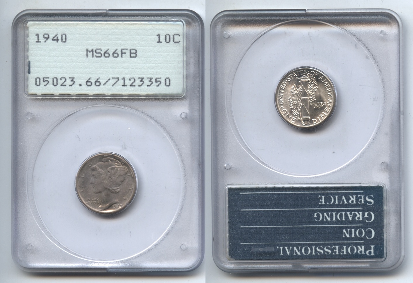 1940 Mercury Dime PCGS MS-66 FB