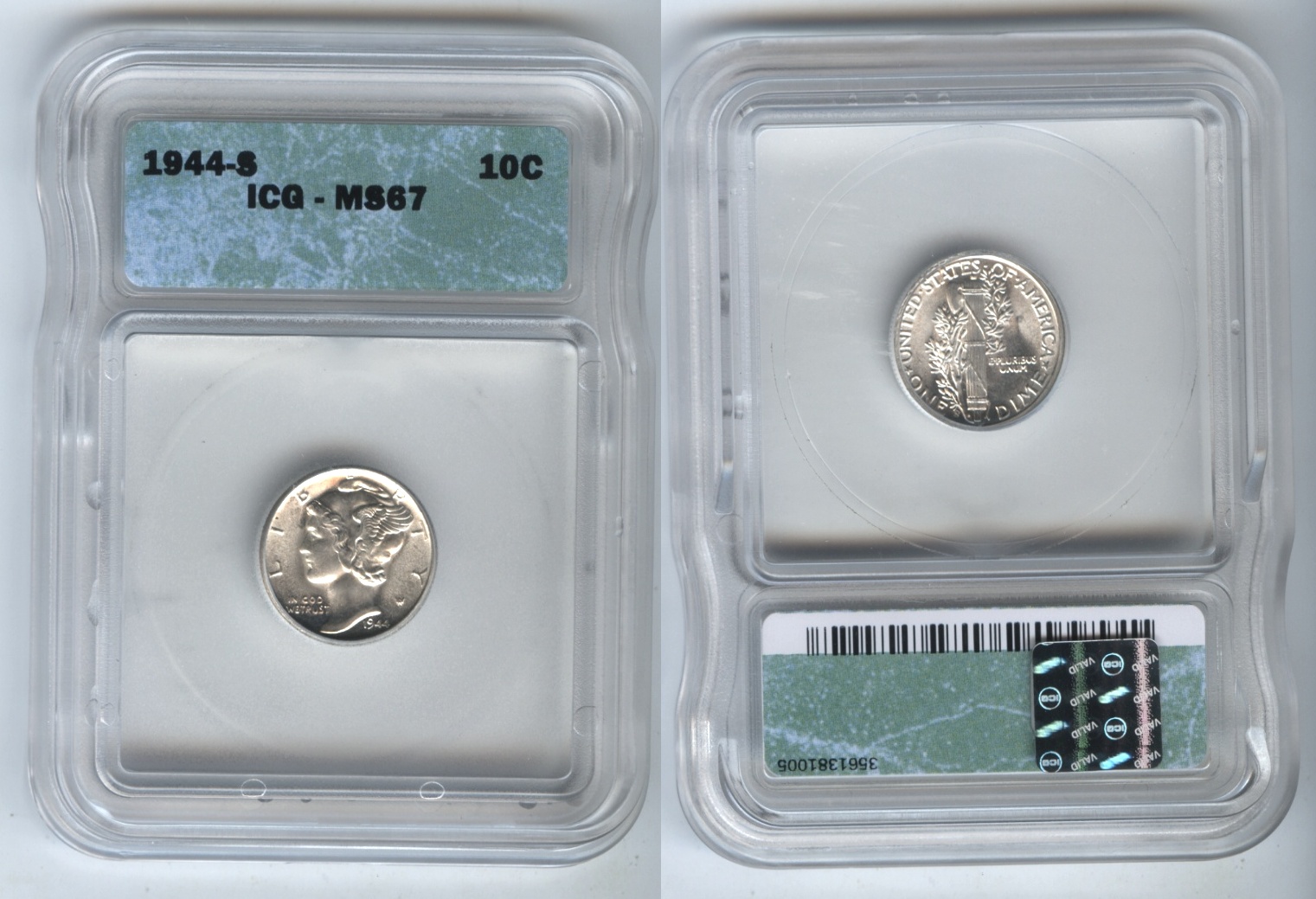 1944-S Mercury Dime ICG MS-67