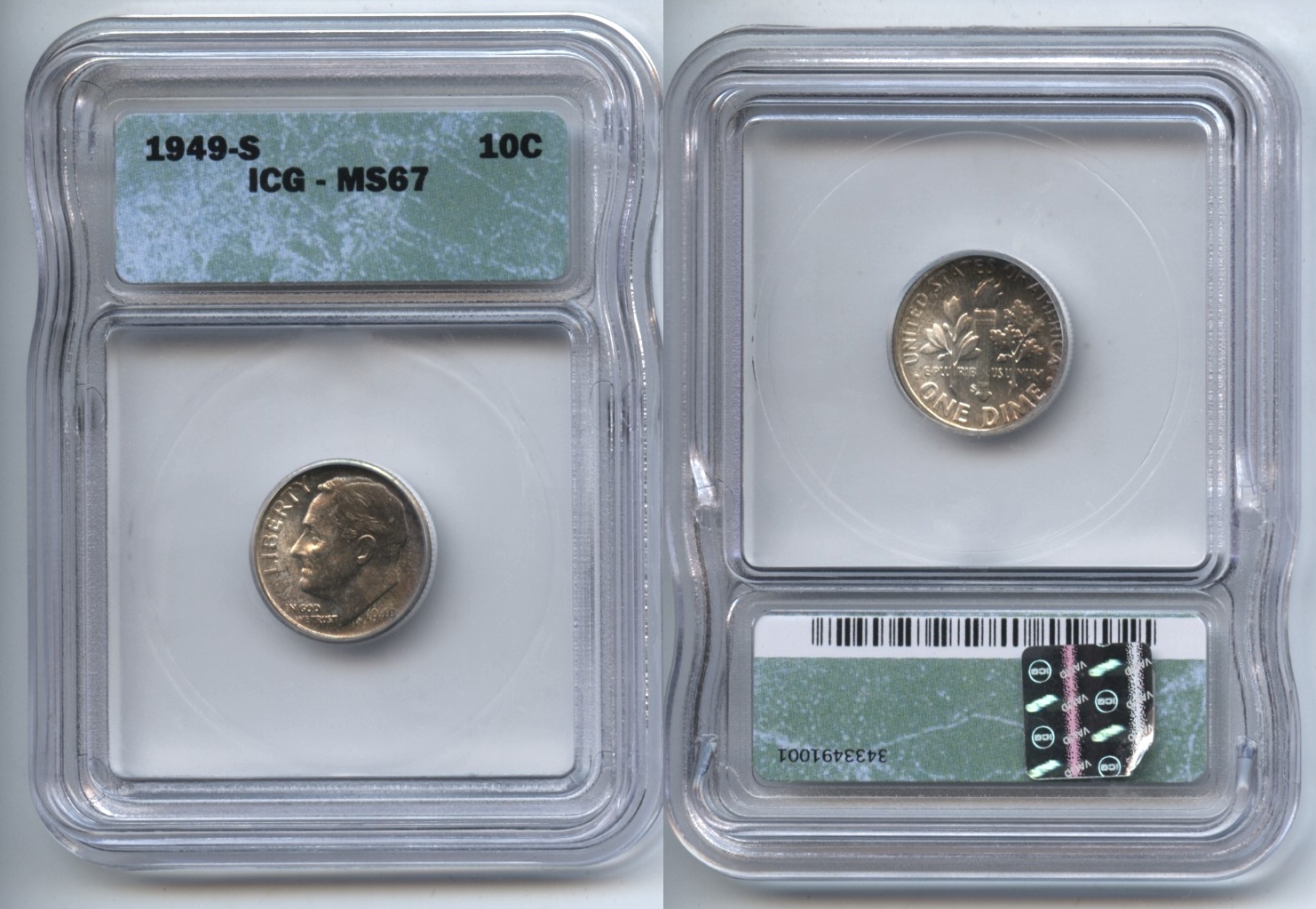 1949-S Roosevelt Dime ICG MS-67