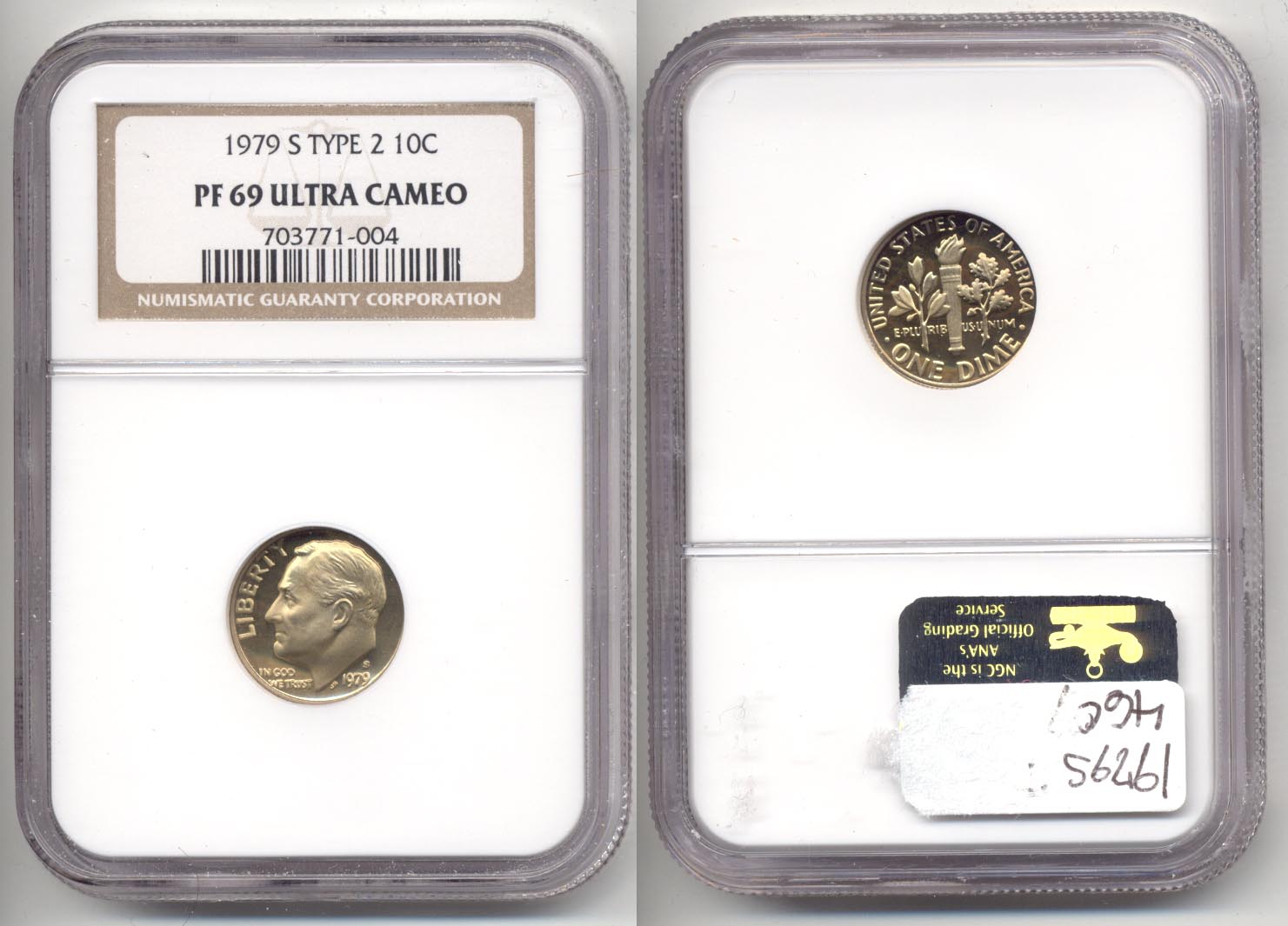 1979-S Type 2 Roosevelt Dime NGC Proof-69 Ultra Cameo