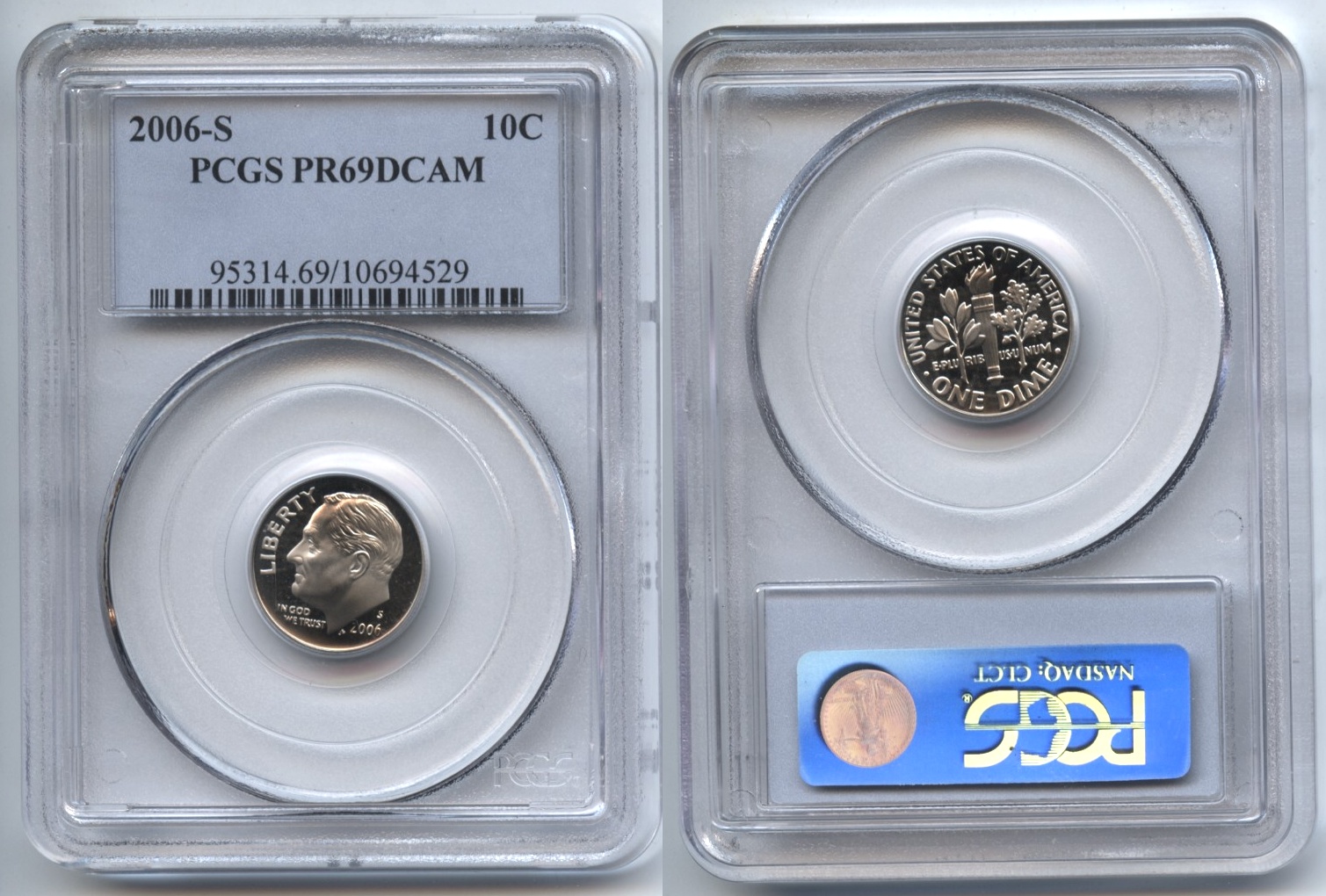 2006-S Clad Roosevelt Dime PCGS Proof-69 Deep Cameo