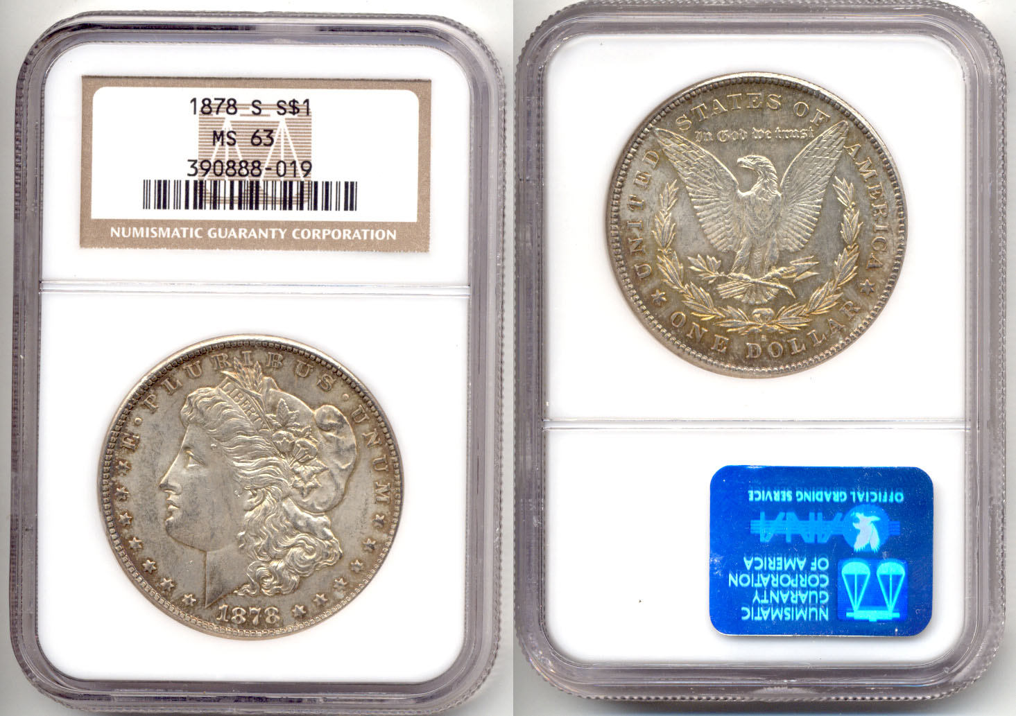 1878-S Morgan Silver Dollar NGC MS-63