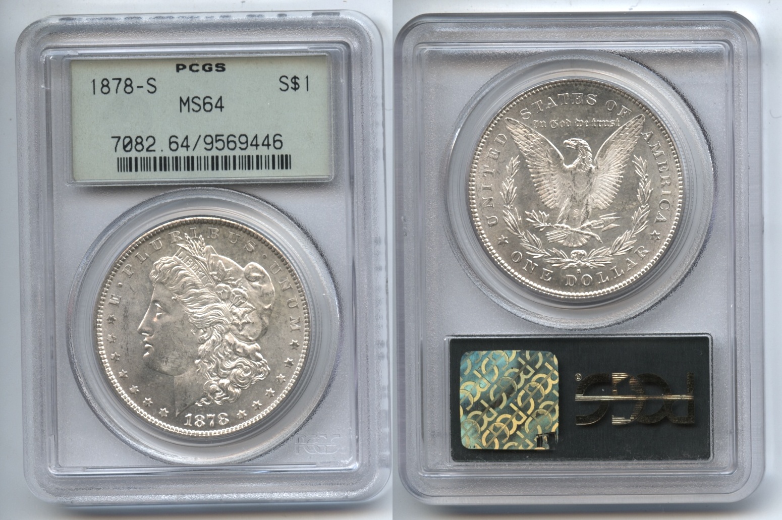 1878-S Morgan Silver Dollar PCGS MS-64