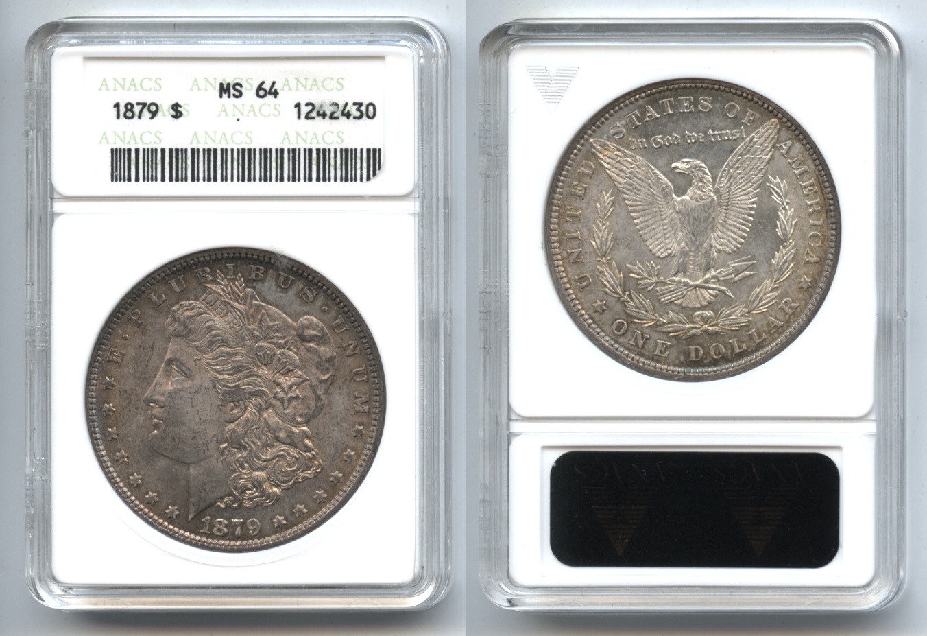 1879 Morgan Silver Dollar ANACS MS-64