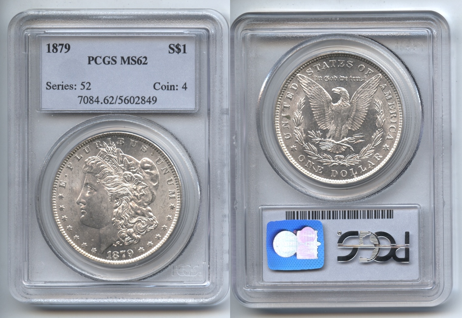 1879 Morgan Silver Dollar PCGS MS-62