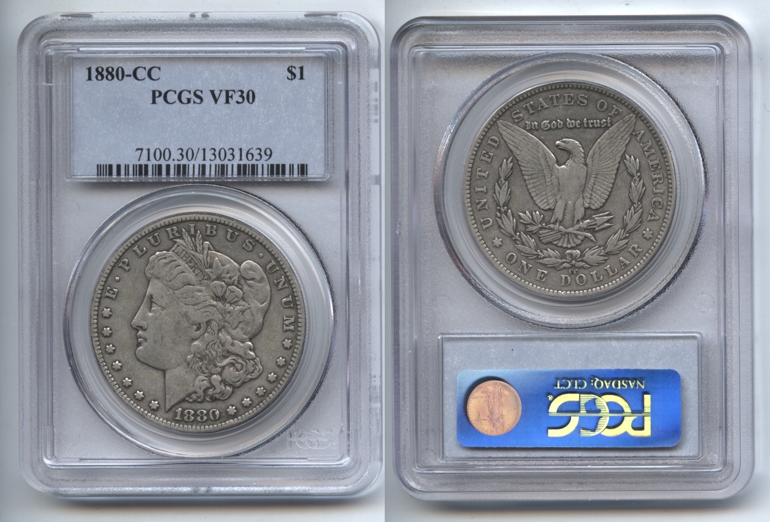 1880-CC Morgan Silver Dollar PCGS VF-30