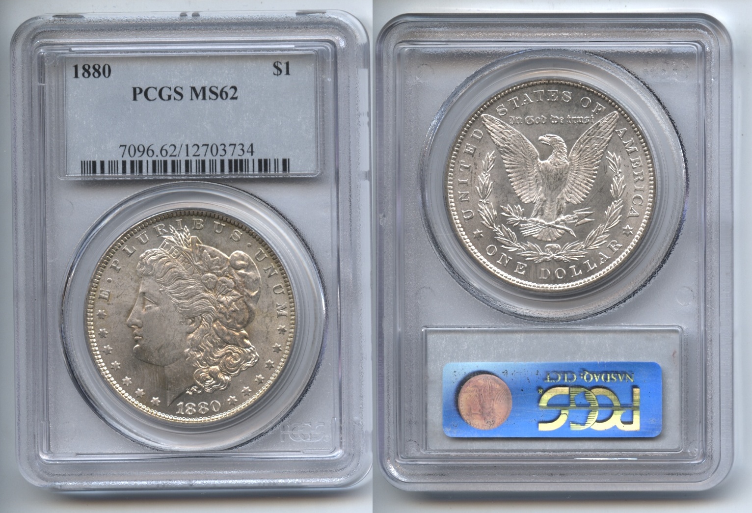 1880 Morgan Silver Dollar PCGS MS-62