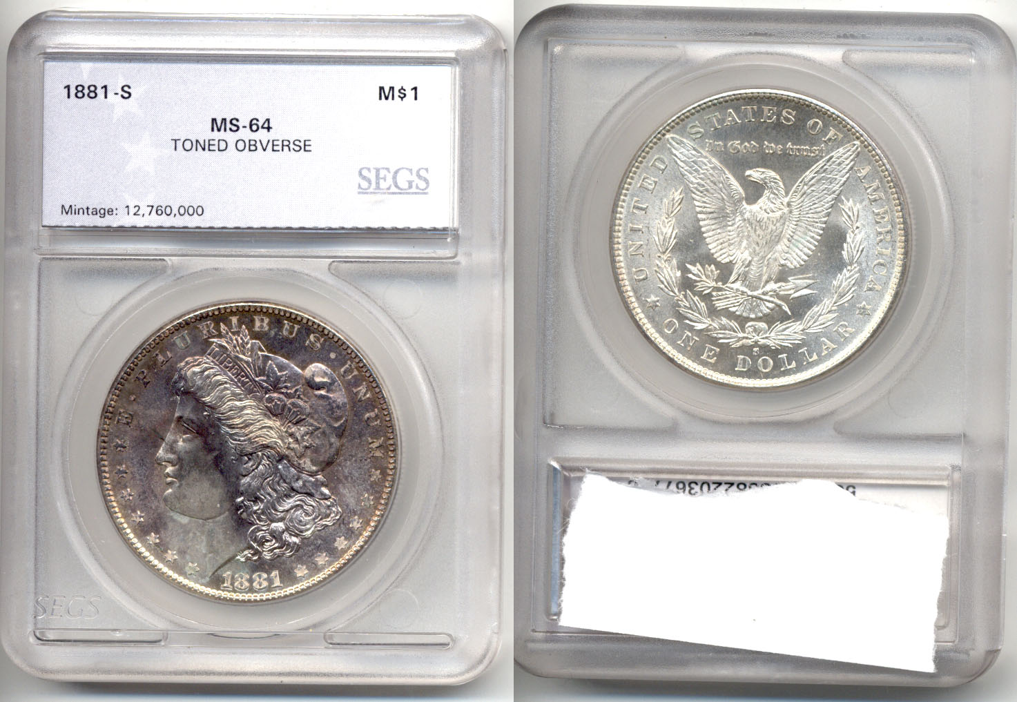 1881-S Morgan Silver Dollar SEGS MS-64