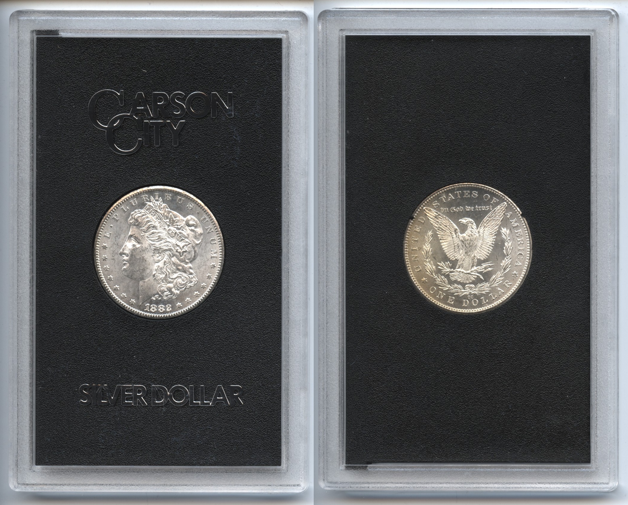 1882-CC Morgan Silver Dollar GSA Holder MS-60