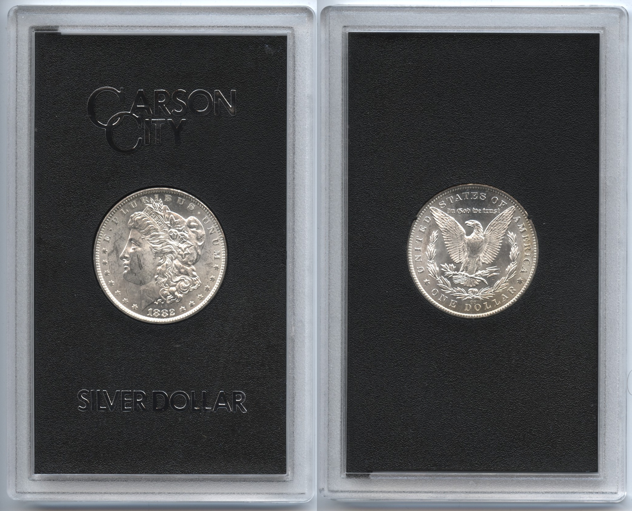 1882-CC Morgan Silver Dollar GSA Holder MS-60 a