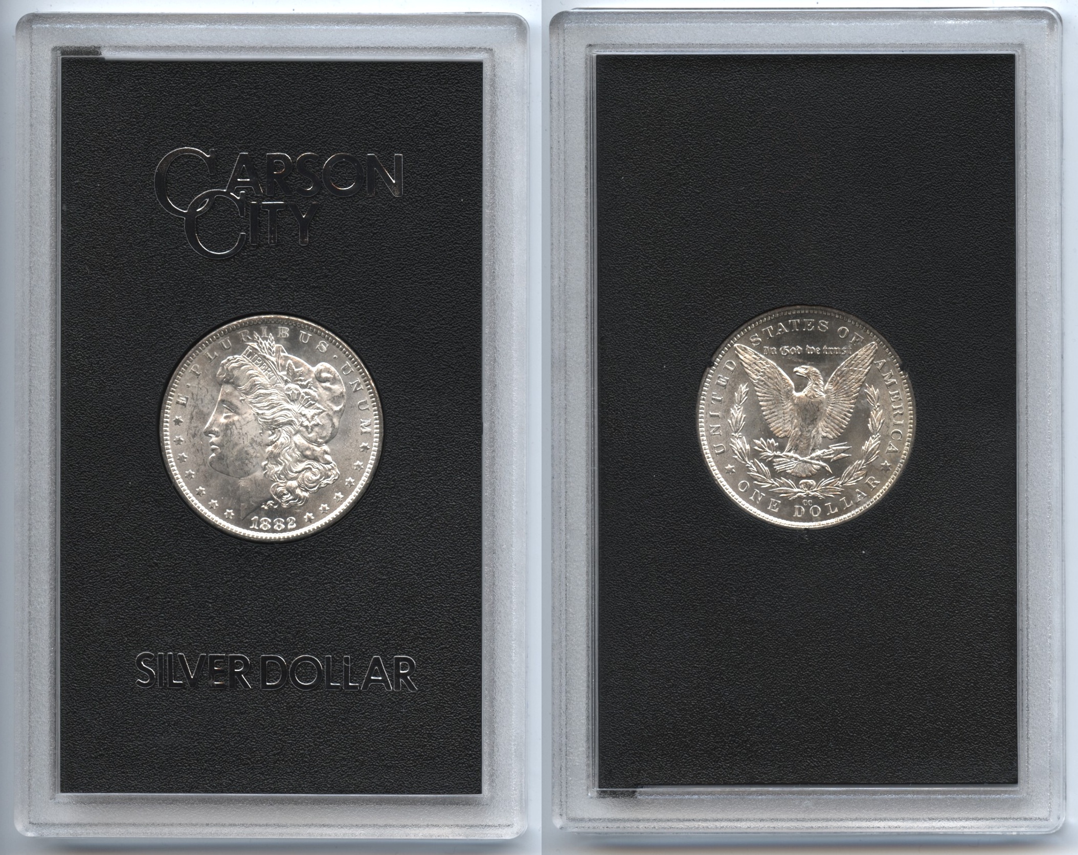 1882-CC Morgan Silver Dollar GSA Holder MS-60 b