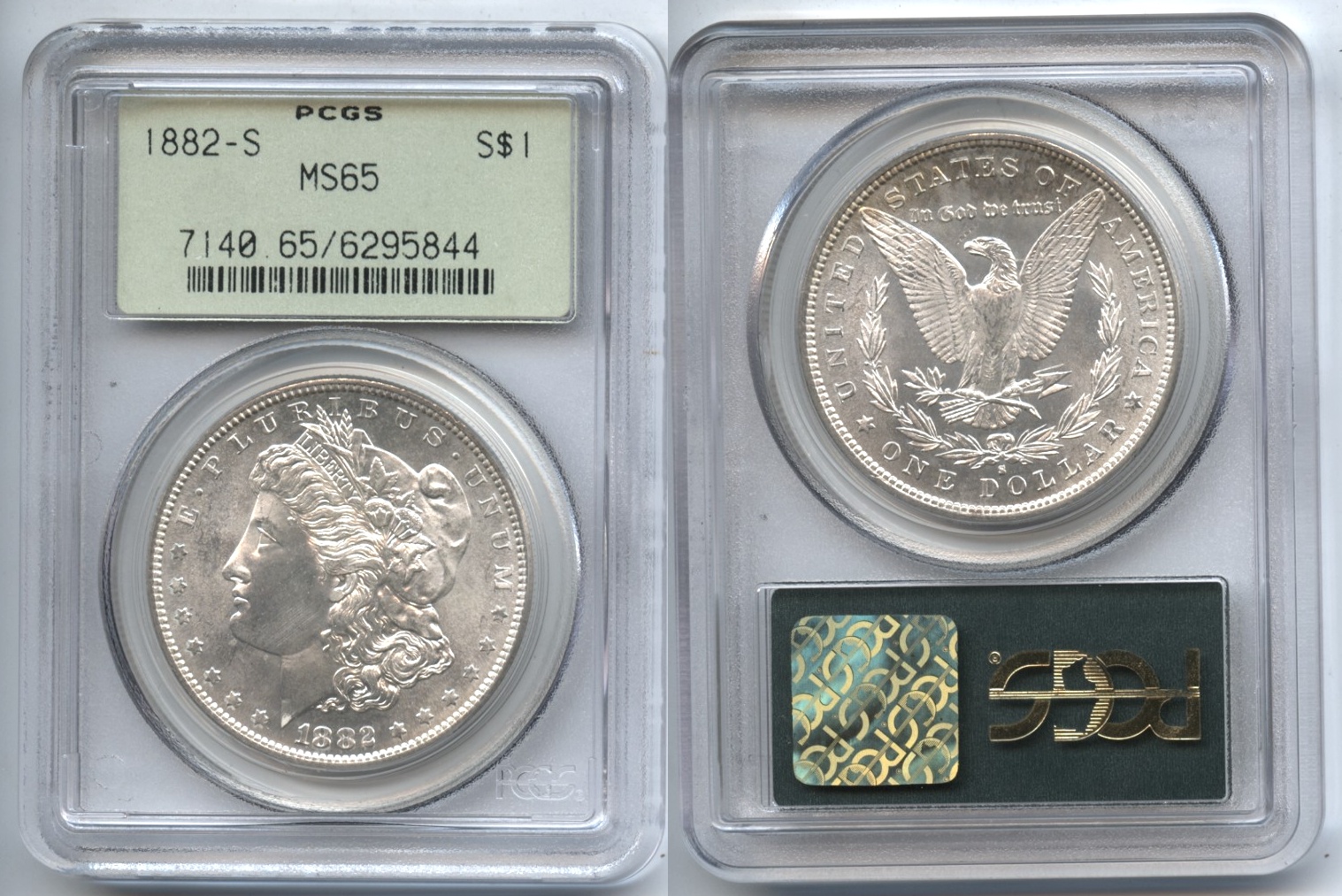 1882-S Morgan Silver Dollar PCGS MS-65