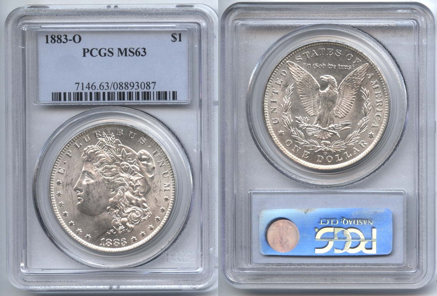 1883-O Morgan Silver Dollar PCGS MS-63 #a VAM-11 High 8, O Tilted Slightly Right