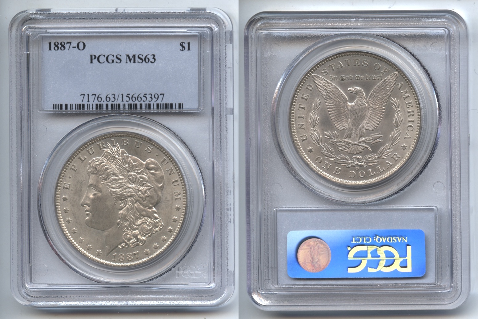 1887-O Morgan Silver Dollar PCGS MS-63