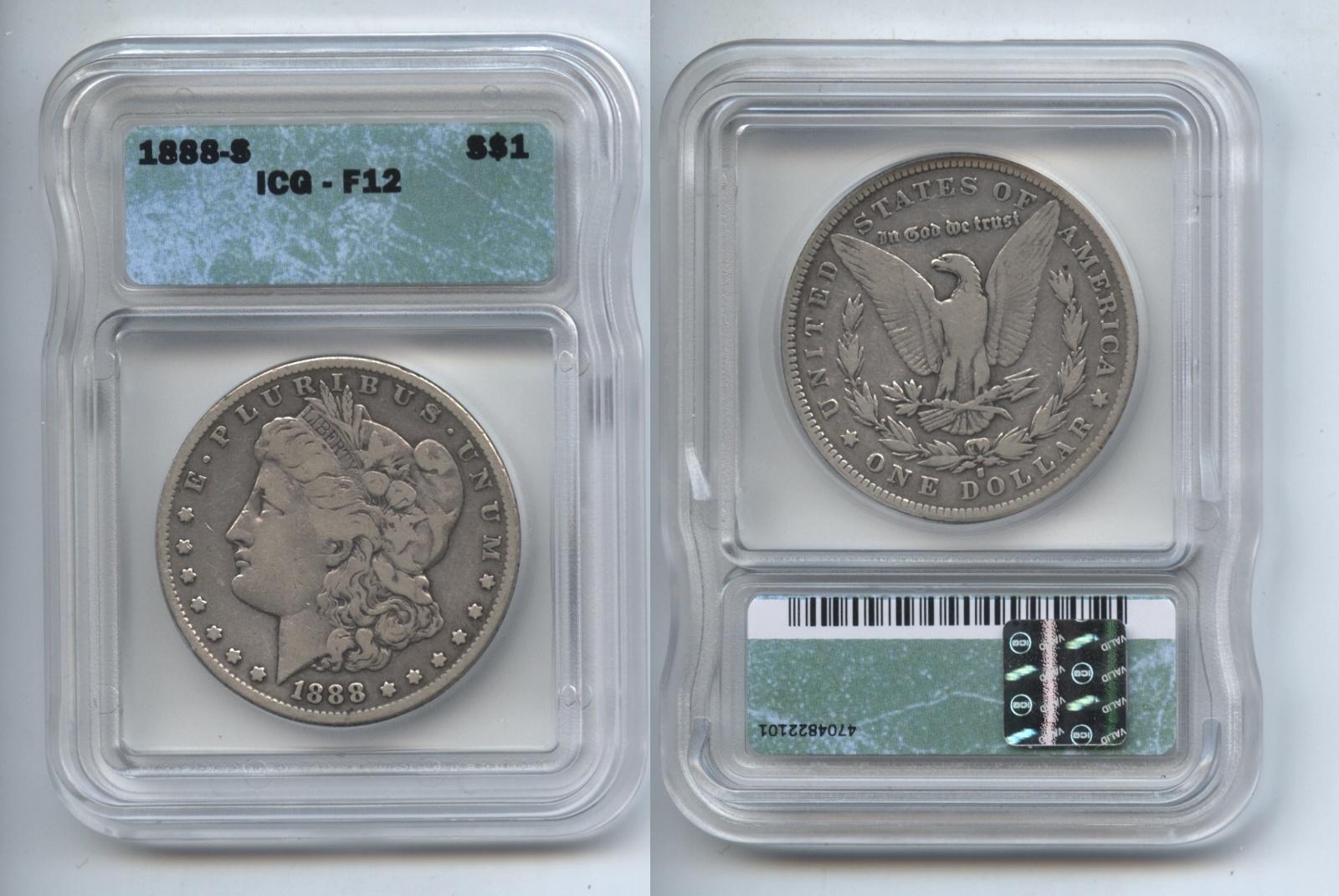 1888-S Morgan Silver Dollar ICG Fine-12
