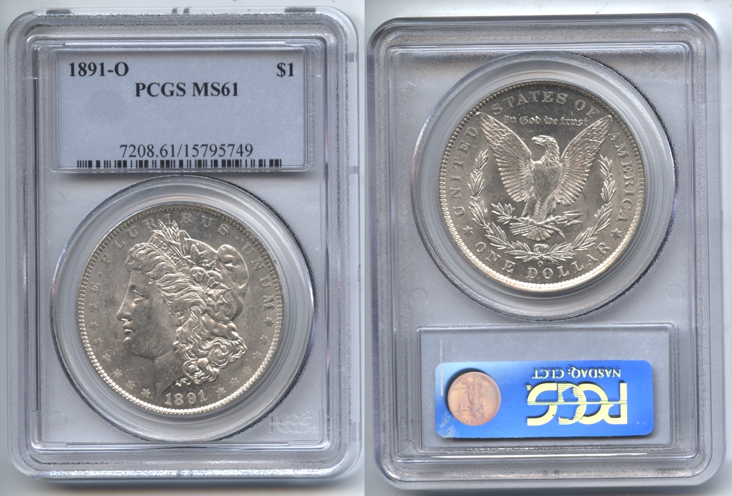1891-O Morgan Silver Dollar PCGS MS-61