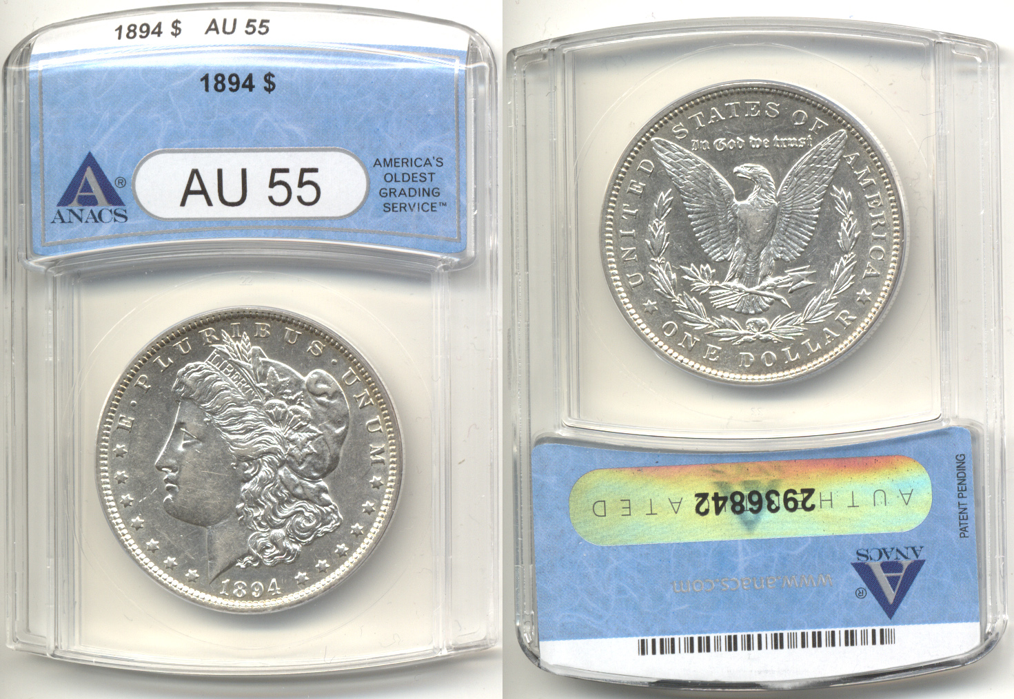 1894 Morgan Silver Dollar ANACS AU-55