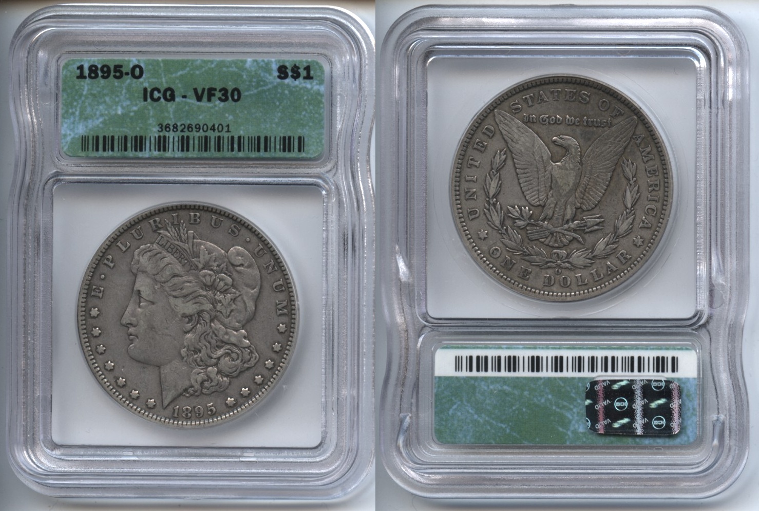 1895-O Morgan Silver Dollar ICG VF-30