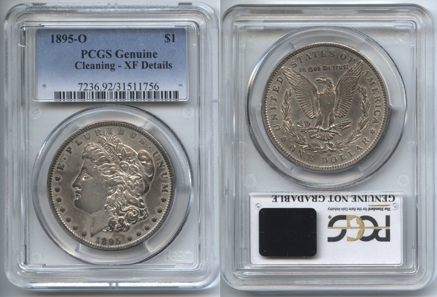 1895-O Morgan Silver Dollar PCGS EF Details