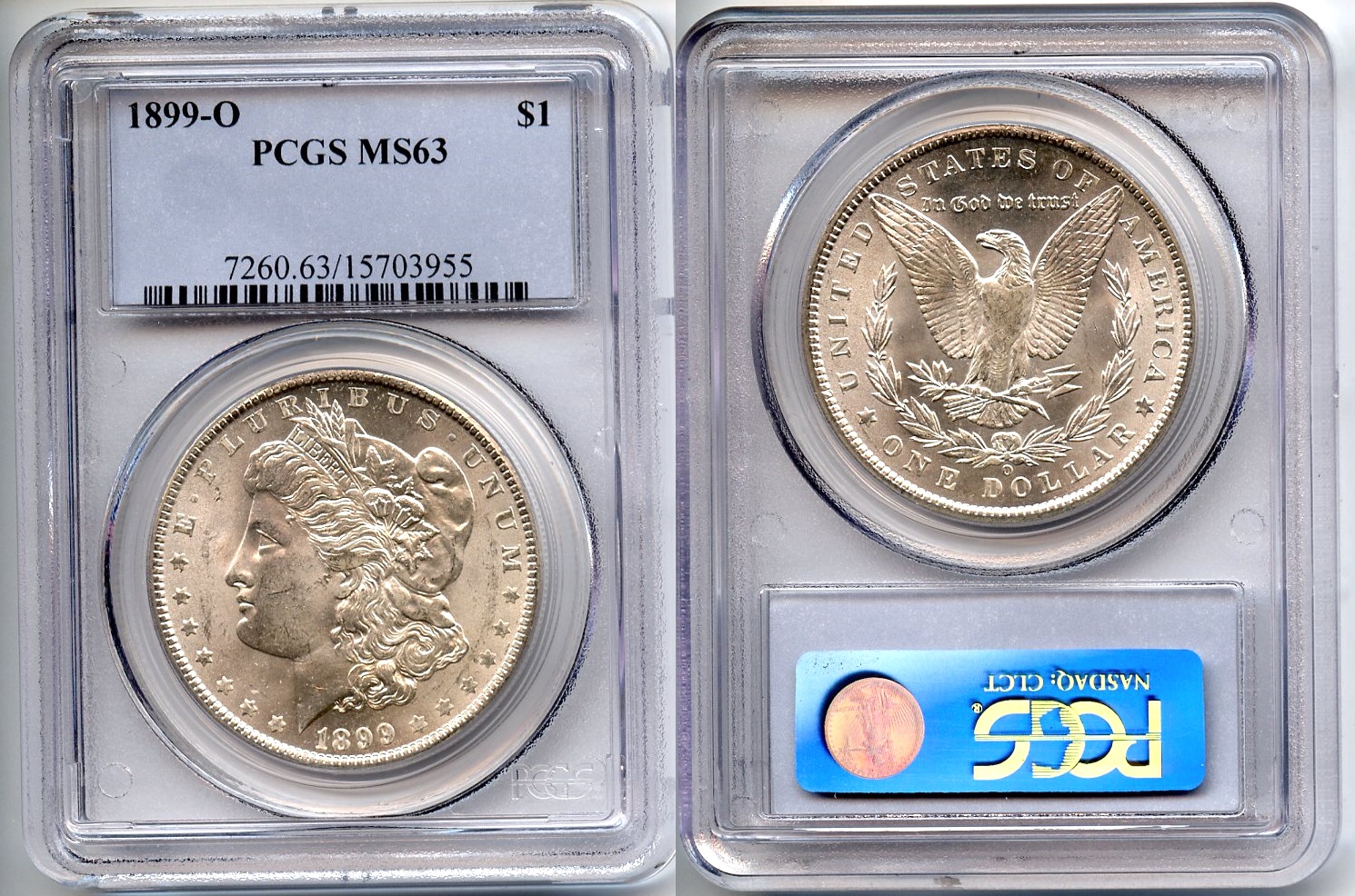1899-O Morgan Silver Dollar PCGS MS-63