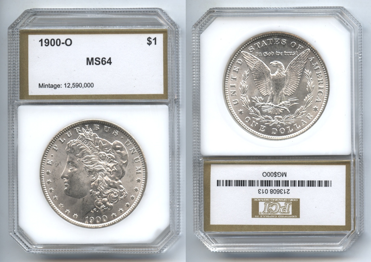 1900-O Morgan Silver Dollar PCI MS-64