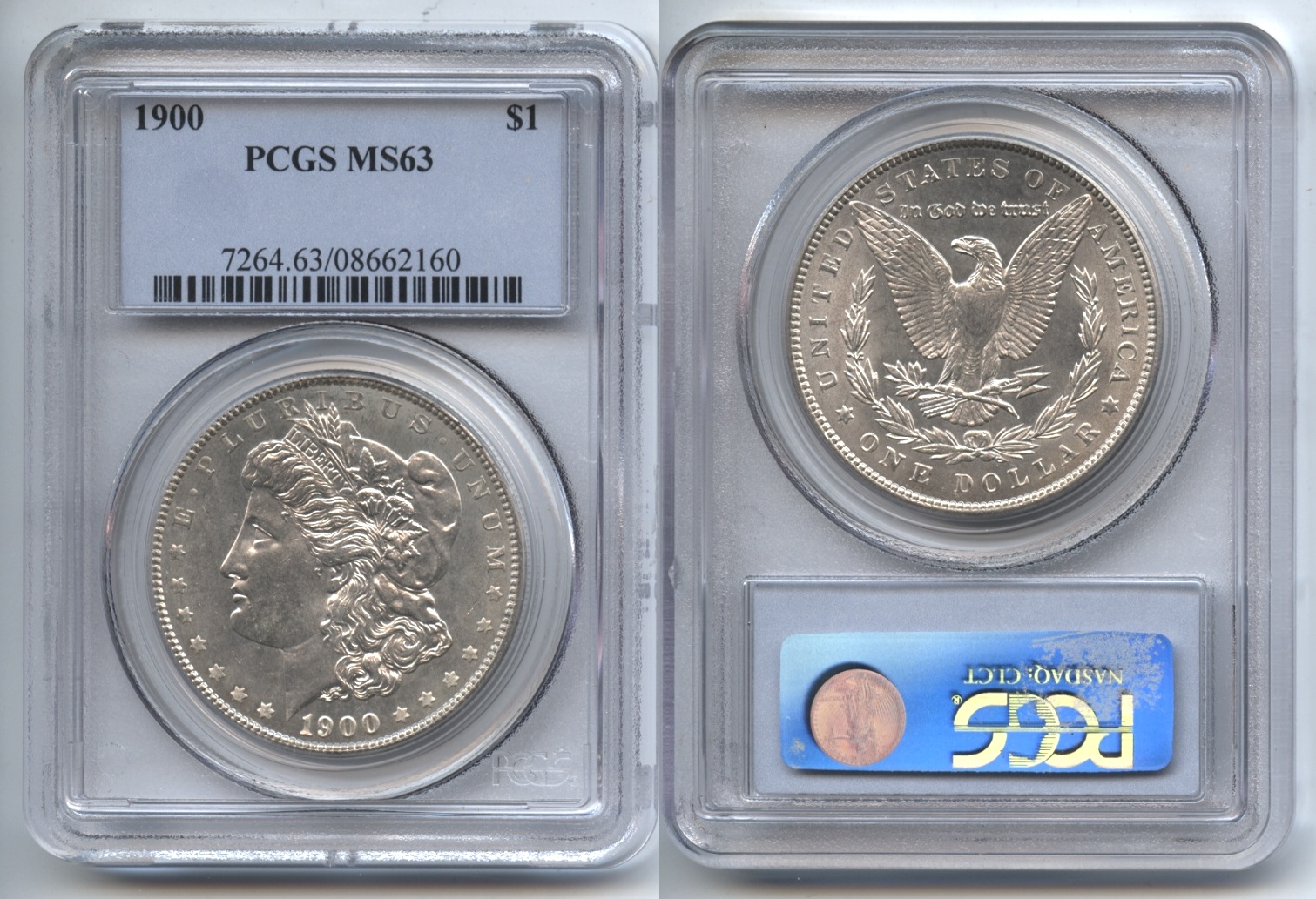 1900 Morgan Silver Dollar PCGS MS-63