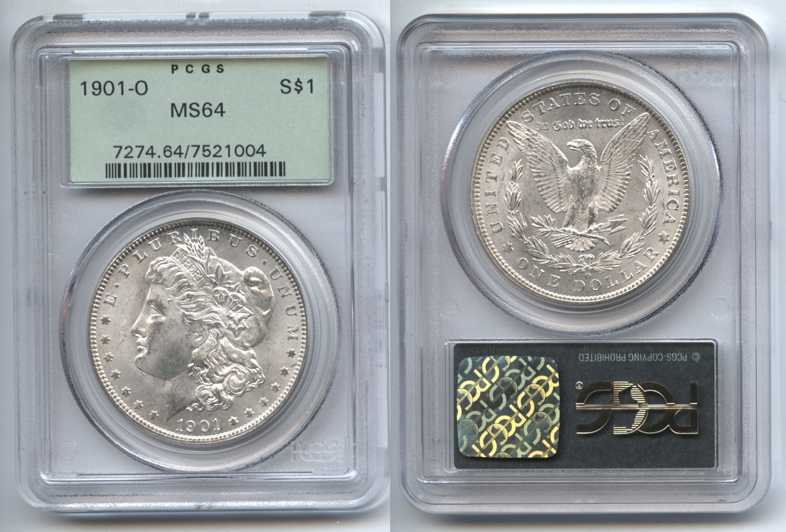 1901-O Morgan Silver Dollar PCGS MS-64